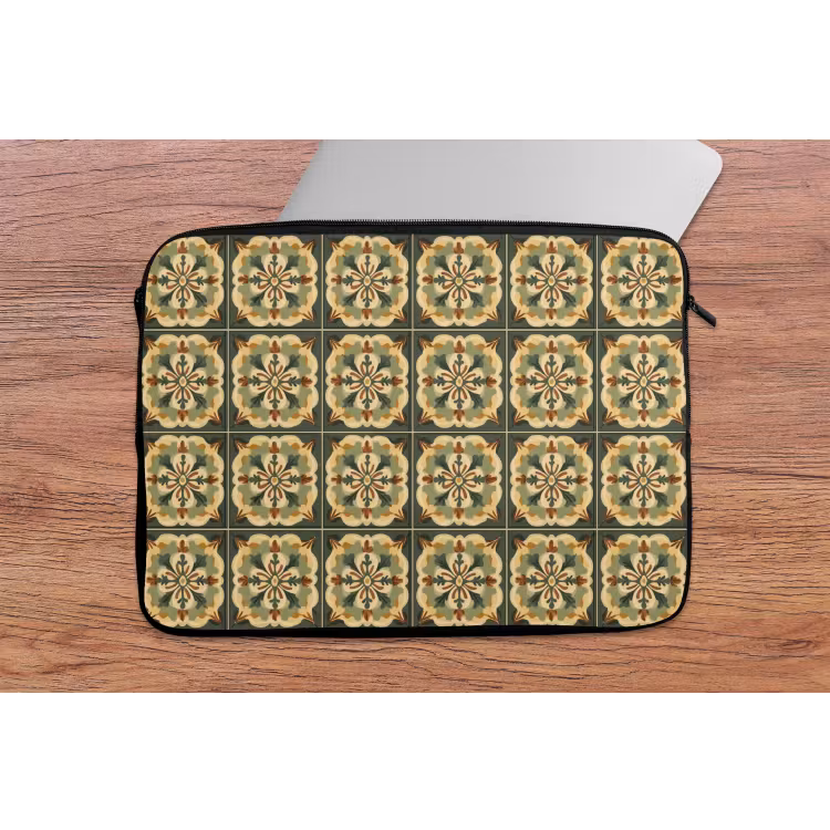 Ornament - Patroon - Groen laptophoes neopreen klein 279 -tafel