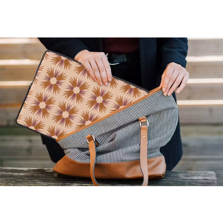 Ornament - Patroon - Oker laptophoes neopreen klein 279 -tas