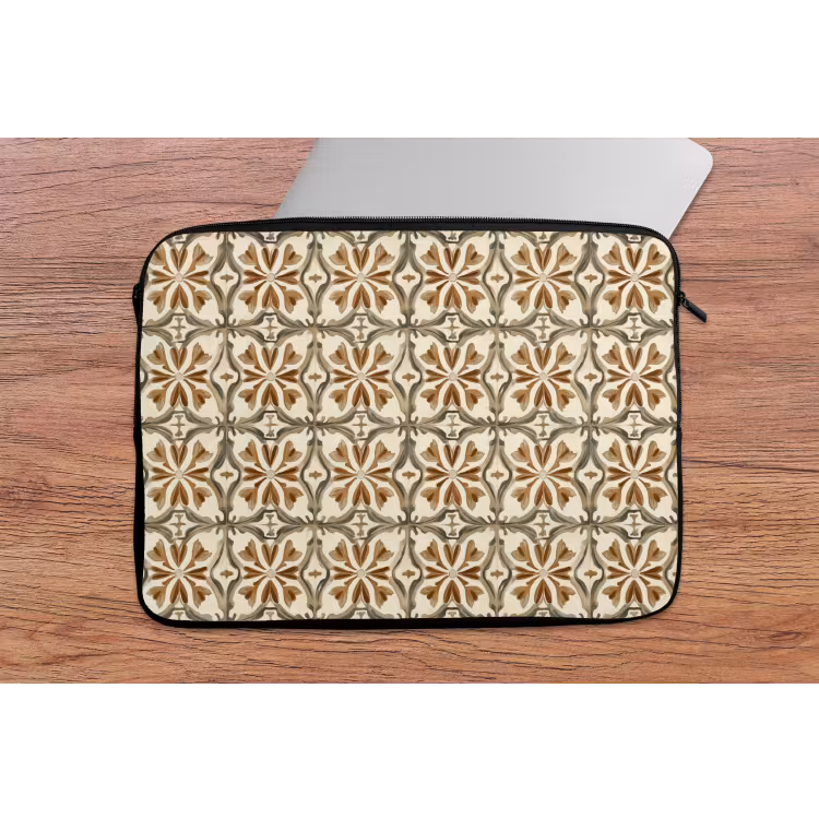 Siertegel - Patroon - Bruin laptophoes neopreen klein 279 -tafel