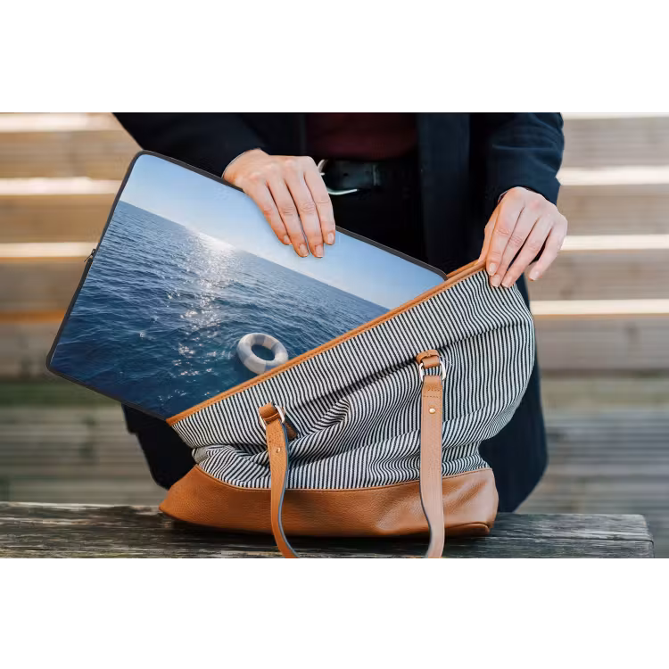 Oceaan - Zwemband - Horizon laptophoes neopreen klein -tas