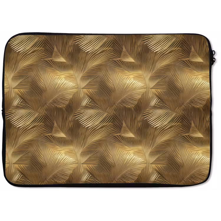 Palm - Waaier - Goud laptophoes neopreen klein 279 -zkaufland3dotto