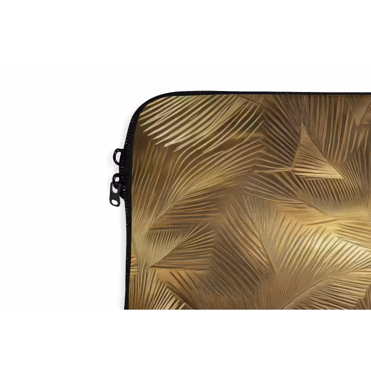 Palm - Waaier - Goud laptophoes neopreen klein 279 -detail