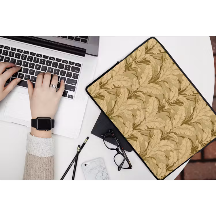 Palmbladeren - Klassiek - Groen laptophoes neopreen klein 279 -bureau