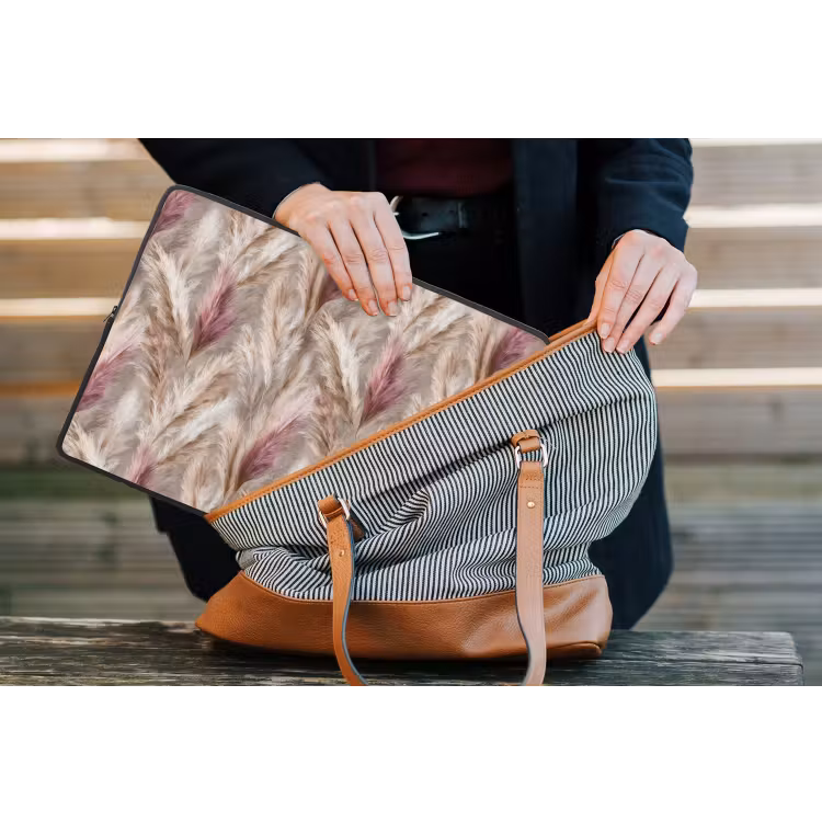 Pampasgras - Pluizig - Kleurrijk laptophoes neopreen klein 279 -tas