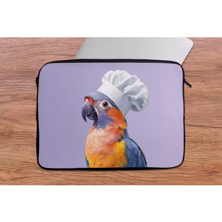 Papegaai - Koksmuts - Paars - Cute laptophoes neopreen klein -tafel