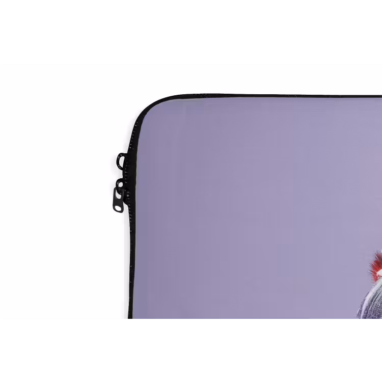 Papegaai - Koksmuts - Paars - Cute laptophoes neopreen klein -detail
