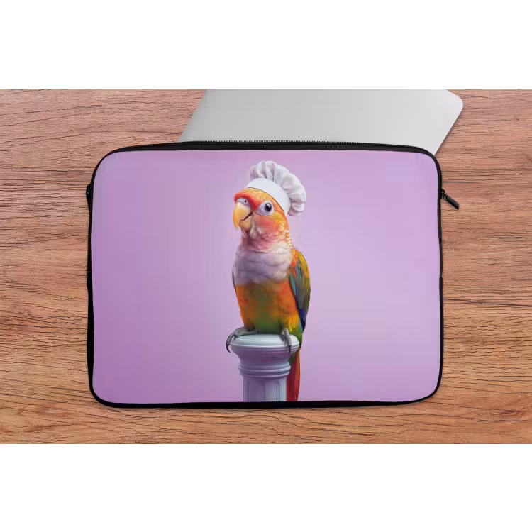 Papegaai - Koksmuts - Pilaar - Vogel laptophoes neopreen klein -tafel