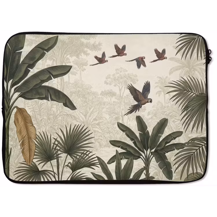 Papagaaien - Jungle - Tropisch - Green laptophoes neopreen klein -zkaufland3dotto