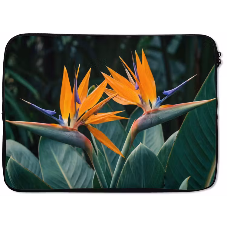 Paradijsvogel - Bloem - Exotisch laptophoes neopreen klein -zkaufland3dotto