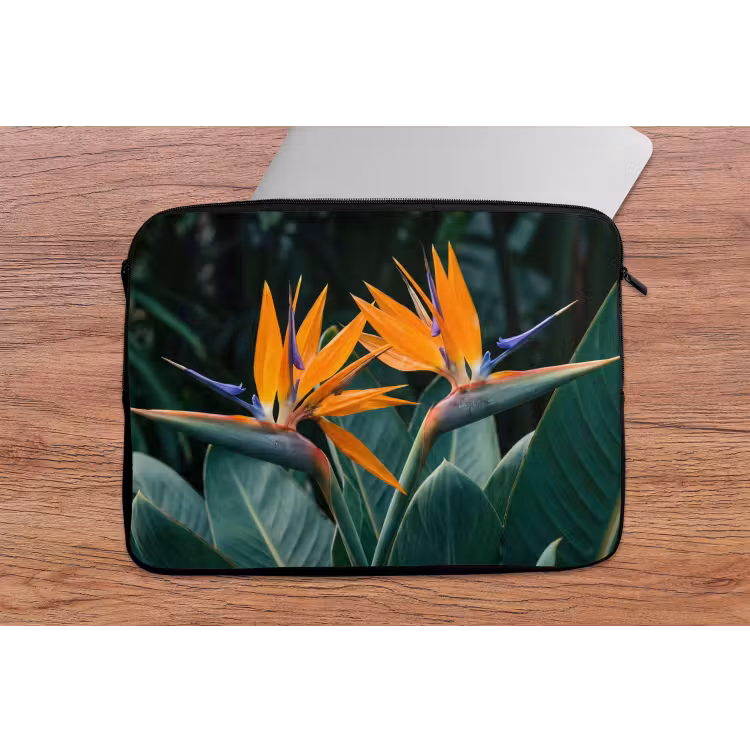 Paradijsvogel - Bloem - Exotisch laptophoes neopreen klein -tafel