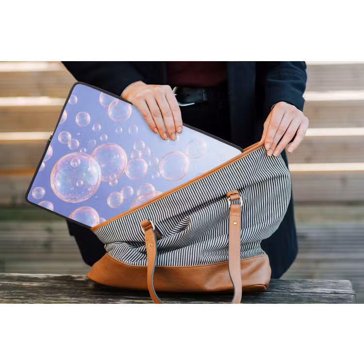 Pastel - Bubbels - Dromerig laptophoes neopreen klein -tas