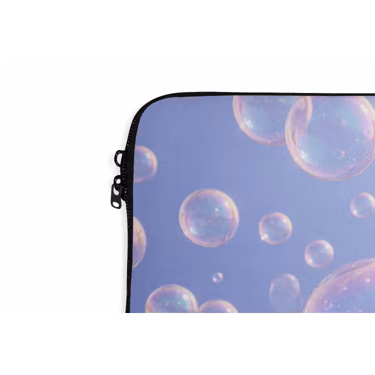 Pastel - Bubbels - Dromerig laptophoes neopreen klein -detail