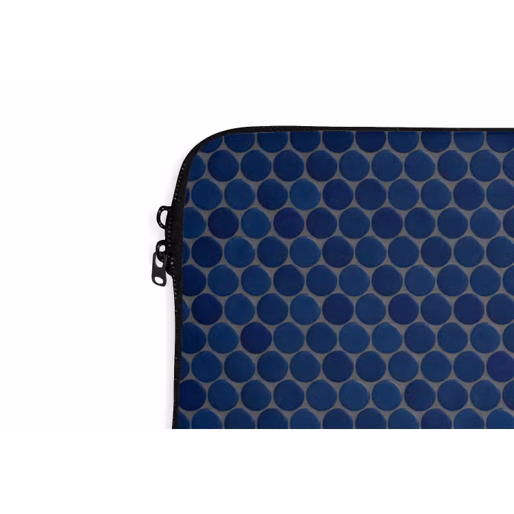 Penny - Mozaïek - Donkerblauw laptophoes neopreen klein 279 -detail