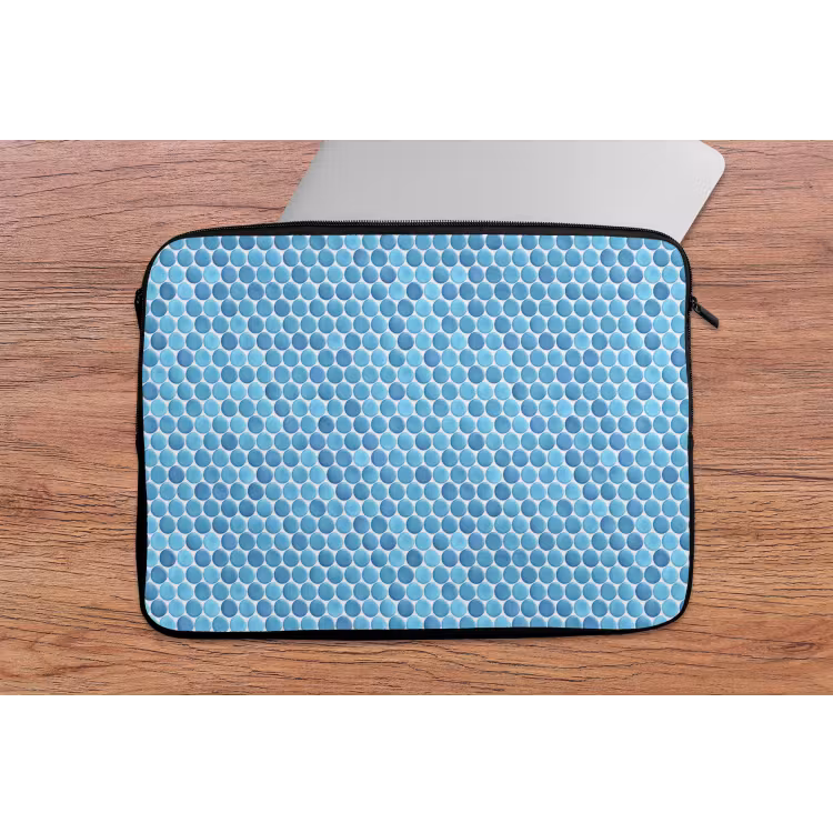 Penny - Mozaïek - Lichtblauw laptophoes neopreen klein 279 -tafel