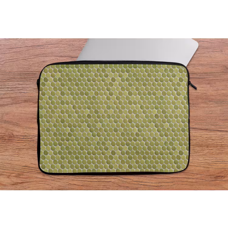 Penny - Mozaïek - Olijfgroen laptophoes neopreen klein 279 -tafel
