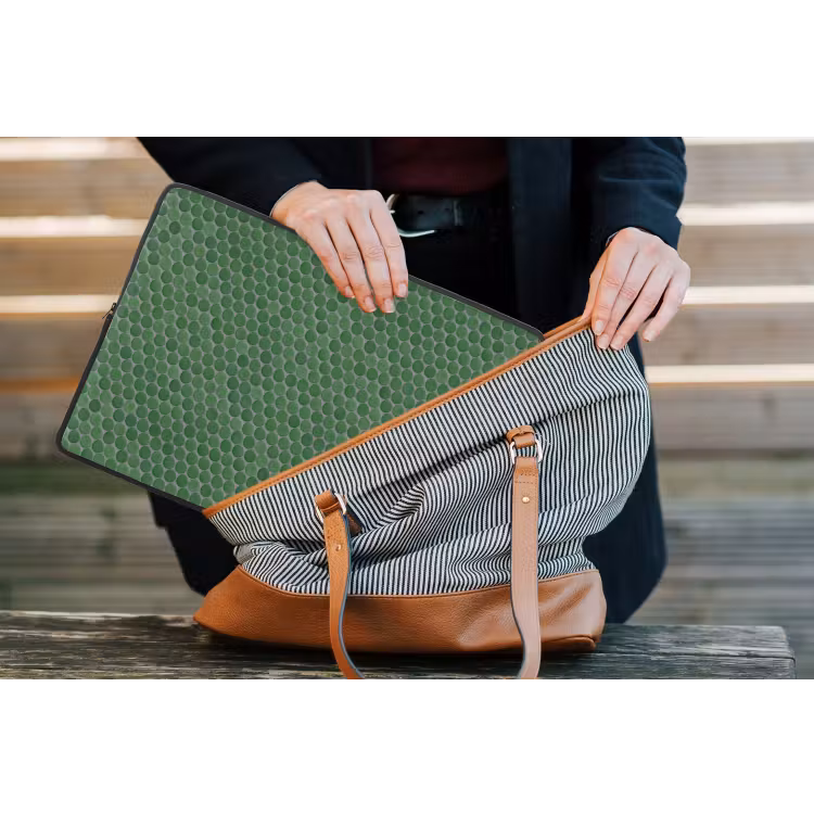 Penny - Mozaïek - Bosgroen - Green laptophoes neopreen klein 279 -tas
