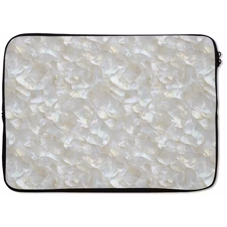 Parelmoerglans - Wit - Schelp laptophoes neopreen klein 279 -zkaufland3dotto