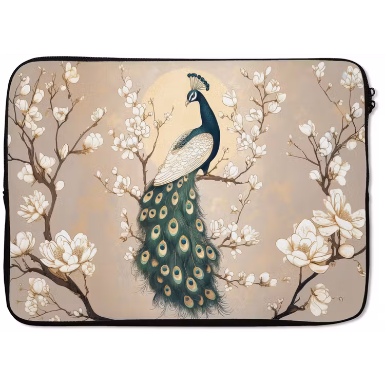 Pauw - Tak - Bloemen laptophoes neopreen klein -zkaufland3dotto