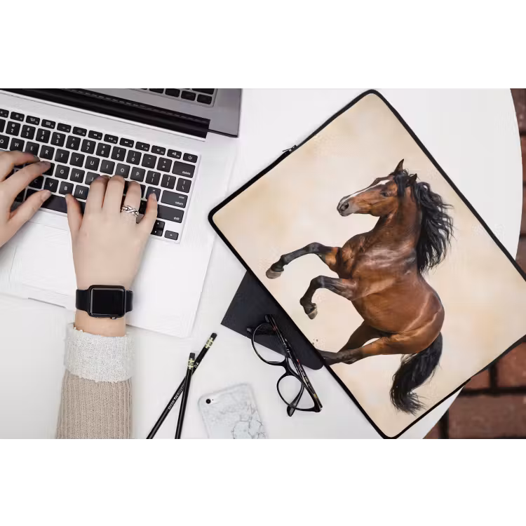 Paard - Galop - Energie laptophoes neopreen klein -bureau
