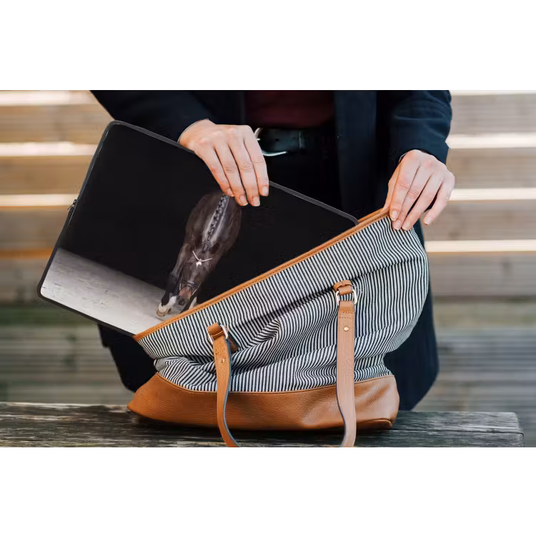 Paard - Modern - Portret laptophoes neopreen klein -tas