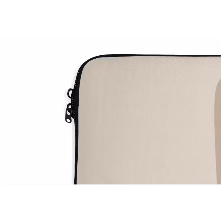 Plant - Beige - Japandi laptophoes neopreen klein -detail