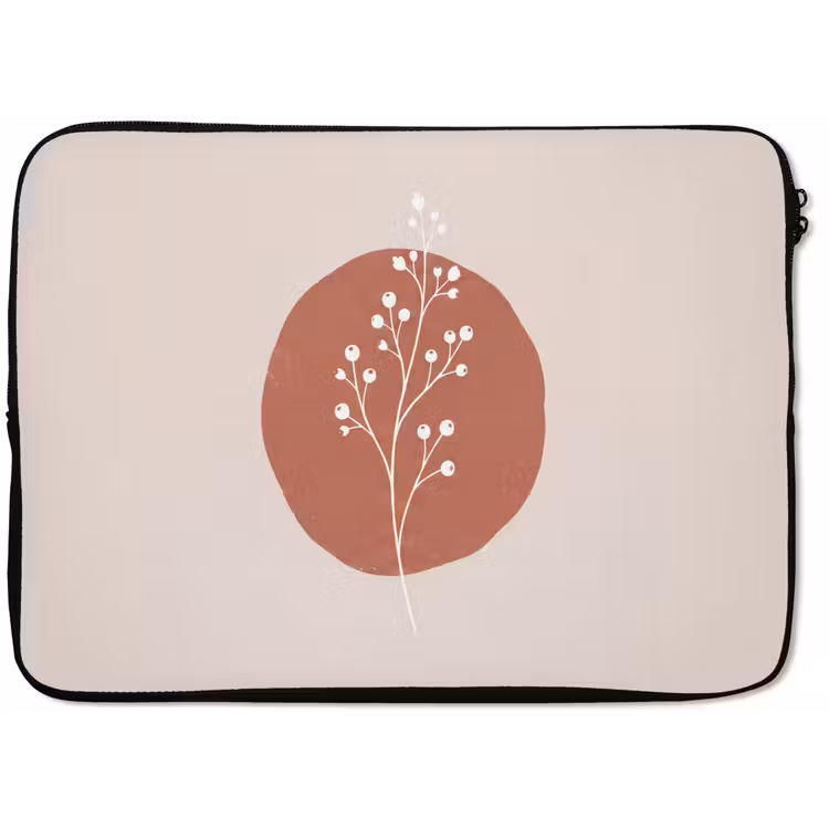 Plant - Tak - Abstract - Modern - Wit laptophoes neopreen klein -zkaufland3dotto