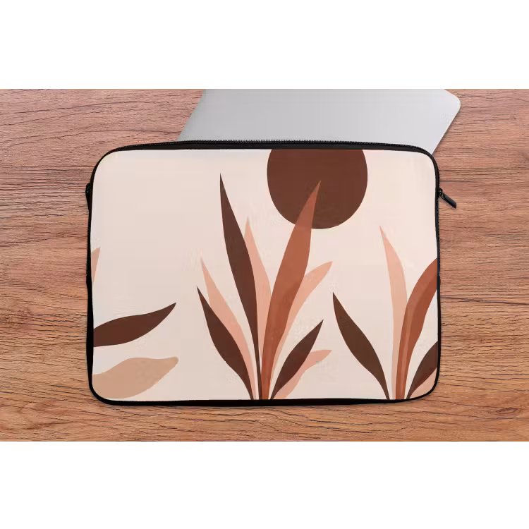 Planten - Abstract - Natuur - Bruin laptophoes neopreen klein -tafel