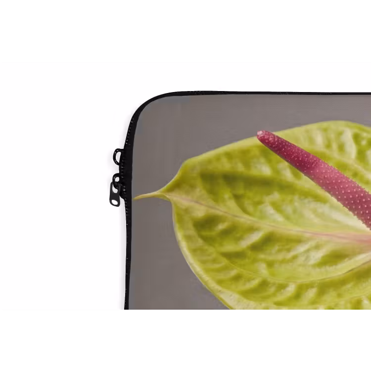 Planten - Anthurium - Groen - Roze laptophoes neopreen klein -detail