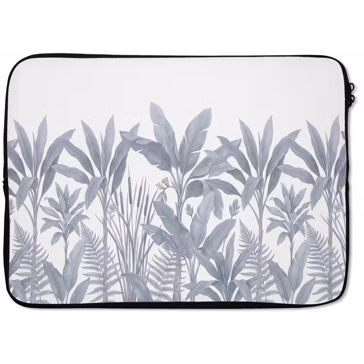 Planten - Bladeren - Natuur - Grijs laptophoes neopreen klein -zkaufland3dotto