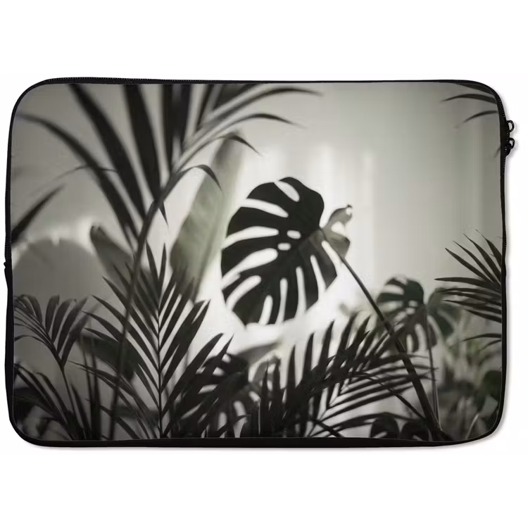 Planten - Bladeren - Natuur - Minimalistisch - Groen laptophoes neopreen klein -zkaufland3dotto