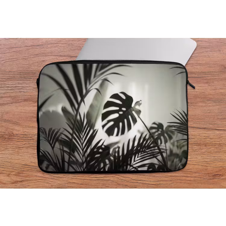 Planten - Bladeren - Natuur - Minimalistisch - Groen laptophoes neopreen klein -tafel