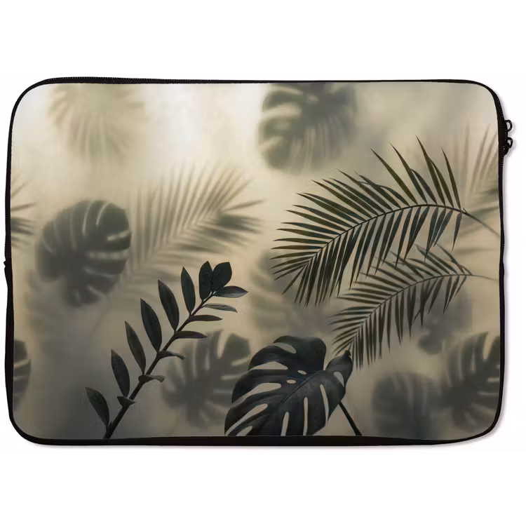 Planten - Bladeren - Schaduwen - Groen - Modern laptophoes neopreen klein -zkaufland3dotto