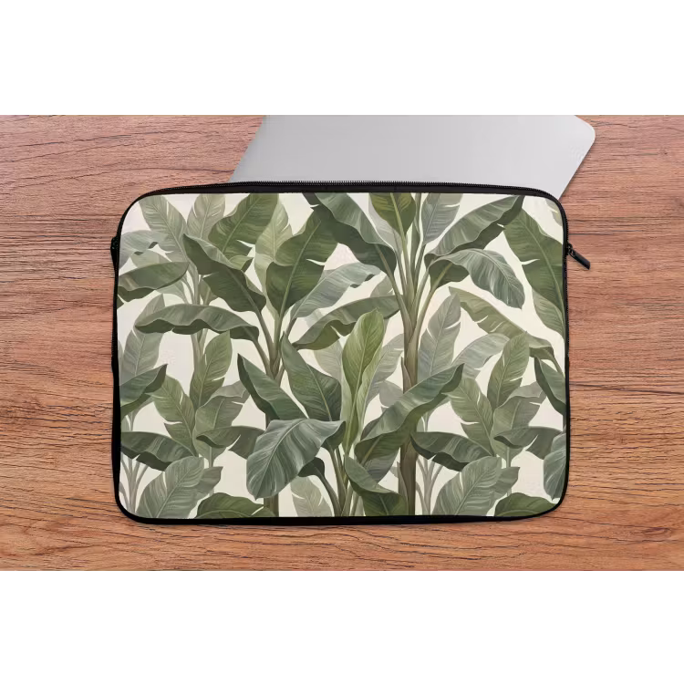 Planten - Bladeren - Tropisch - Groen laptophoes neopreen klein -tafel