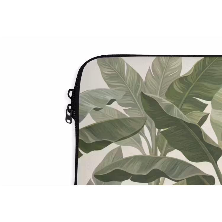 Planten - Bladeren - Tropisch - Groen laptophoes neopreen klein -detail