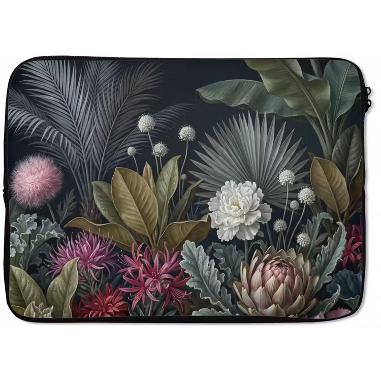 Planten - Tropisch - Botanisch - Donker - Groen laptophoes neopreen klein -zkaufland3dotto