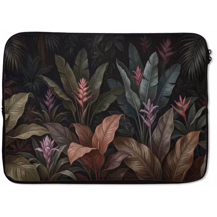 Planten - Tropisch - Jungle - Donker - Natuur laptophoes neopreen klein -zkaufland3dotto