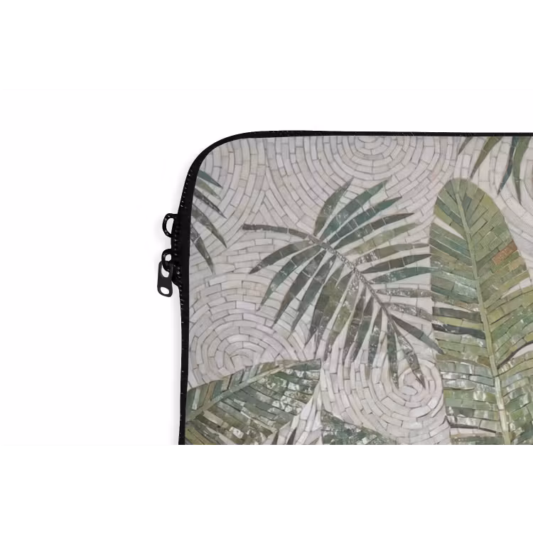 Planten - Tropisch - Mozaïek - Natuur - Groen laptophoes neopreen klein -detail