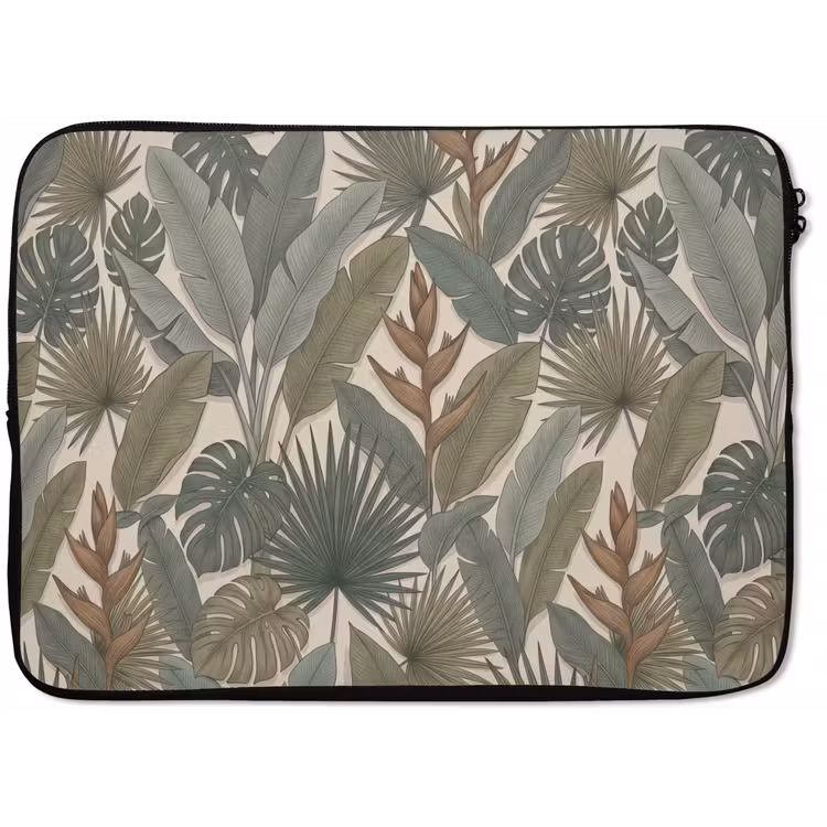 Planten - Tropisch - Natuur - Illustratie - Groen laptophoes neopreen klein -zkaufland3dotto