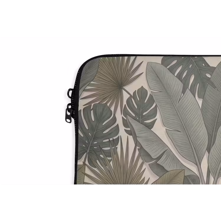 Planten - Tropisch - Natuur - Illustratie - Groen laptophoes neopreen klein -detail