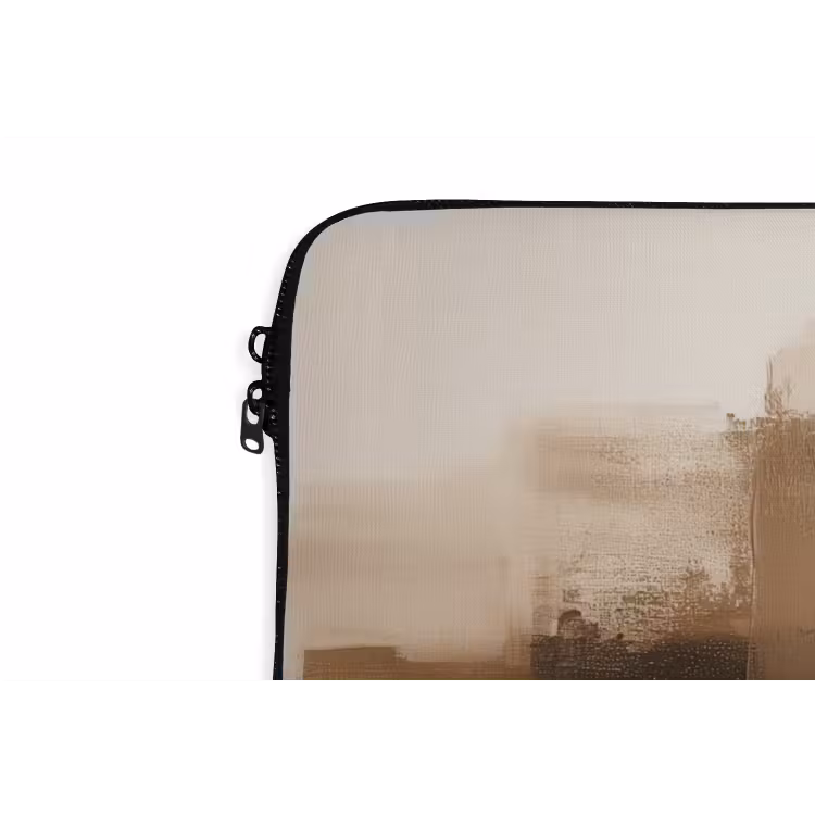 Penseelstreken - Abstract landschap - Rust laptophoes neopreen klein -detail