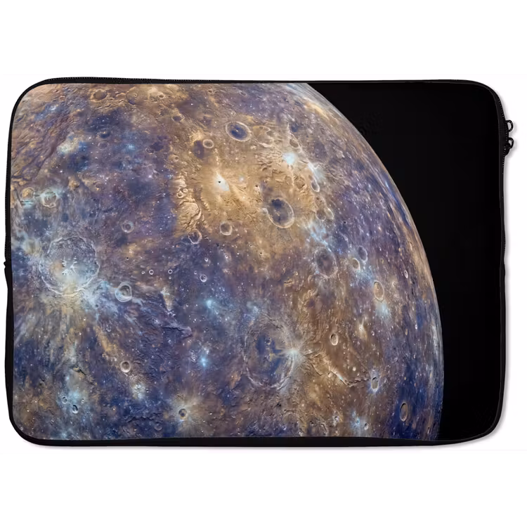 Laptop hülle - Planet – Krater – Weltraum - Planeet - Kraters - Ruimte laptophoes neopreen klein