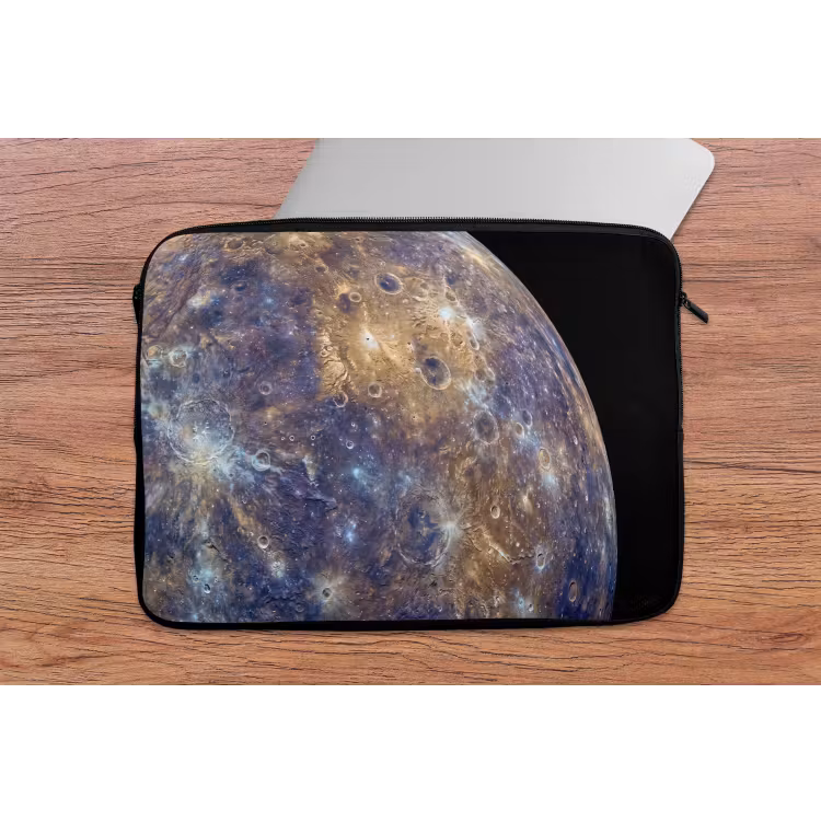 Laptop hülle - Planet – Krater – Weltraum - Planeet - Kraters - Ruimte laptophoes neopreen klein