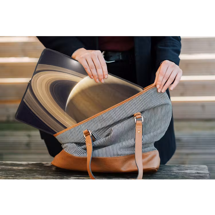 Laptop hülle - Planet – Ringe – Weltraum - Planeet - Ringen - Ruimte laptophoes neopreen klein