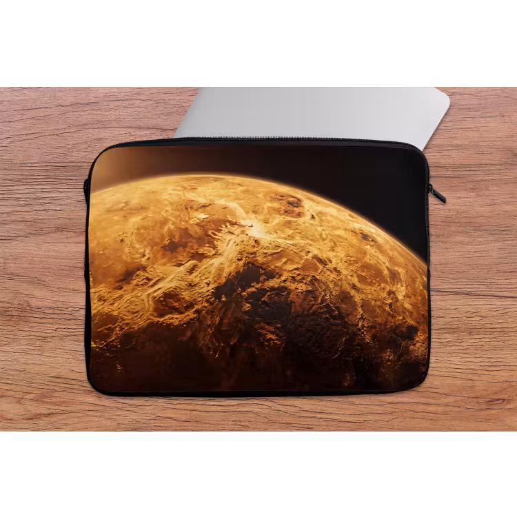 Laptop hülle - Planet – Weltraum – Orange - Planeet - Ruimte - Oranje laptophoes neopreen klein