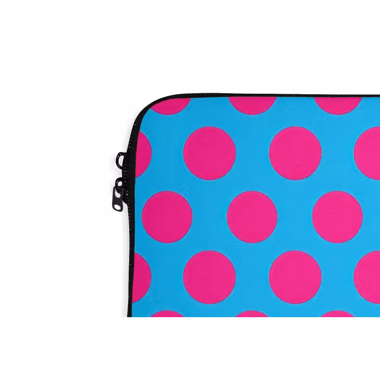 Stippen - Klassiek - Roze laptophoes neopreen klein 279 -detail