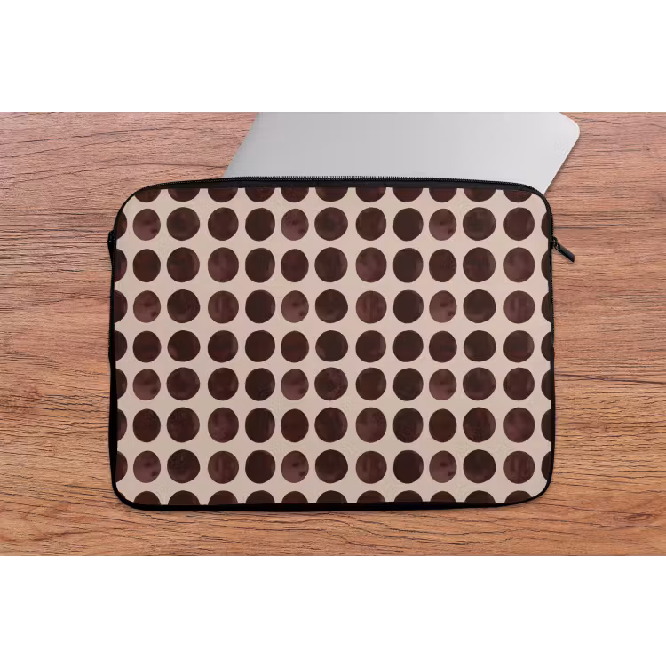 Stippen - Patroon - Bruin laptophoes neopreen klein 279 -tafel