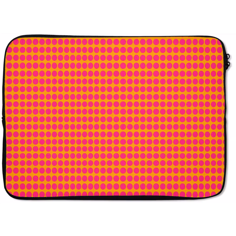 Stippen - Patroon - Oranje laptophoes neopreen klein 279 -zkaufland3dotto