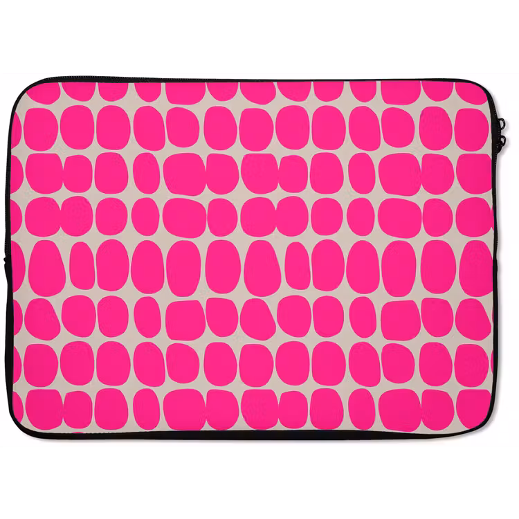 Stippen - Patroon - Roze laptophoes neopreen klein 279 -zkaufland3dotto