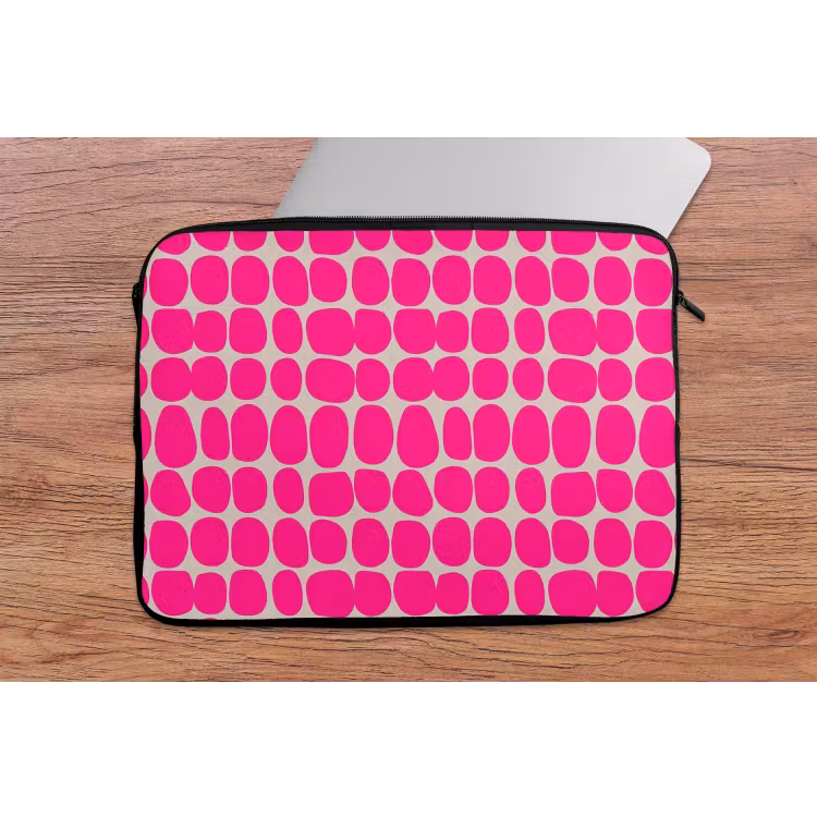 Stippen - Patroon - Roze laptophoes neopreen klein 279 -tafel