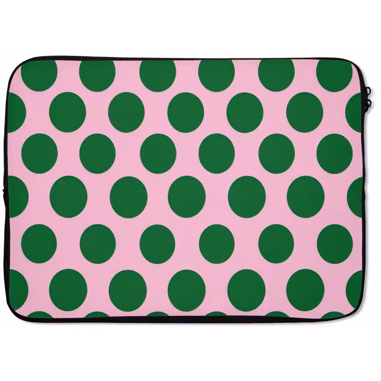 Polkadots - Patroon - Groen laptophoes neopreen klein 279 -zkaufland3dotto